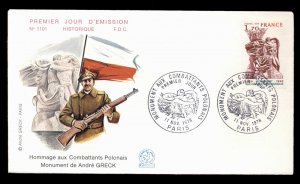 France 1978 Polish Veterans of WWII FDC