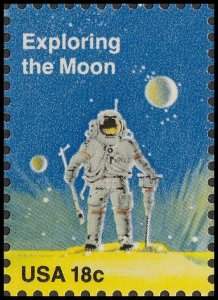 US 1912 Space Exploring the Moon Moon Walk 18c single MNH 1981