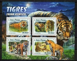 Saint Thomas & Prince Stamp 3128  - Tigers