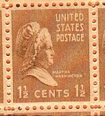 1938 sheet - 1.5 cent Martha Washington prexy Sc #805