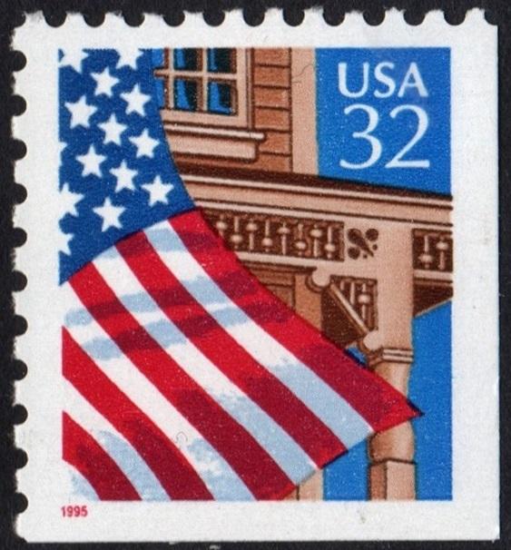 SC#2916 32¢ Flag Over Porch Booklet Single (1995) MNH