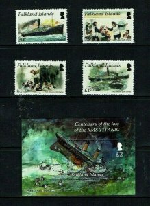 Falkland Islands: 2012, Maritime History, (5) Loss of Octavia & Titanic MNH set