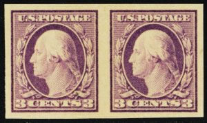 483, Mint XF NH 3¢ - Imperforate Pair - Stuart Katz