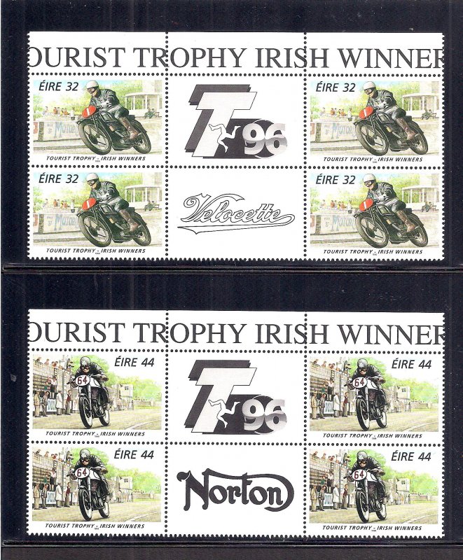 IRELAND SC#  1010-13 GUTTER BLKS/4    FVF/MNH 1996