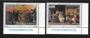 Yugoslavia 1998 Europa Paintings Sc 2405-2406 MNH A2618