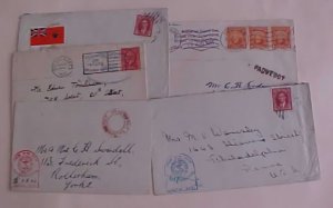 CANADA FRANCE PAQUEBOT 1939 ,2 DIFF. CENSORED COVERS, 1932