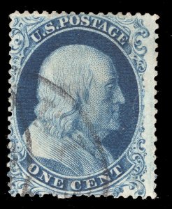 MOMEN: US STAMPS #19 USED TYPE Ia CAT. $9,500 LOT #77783*