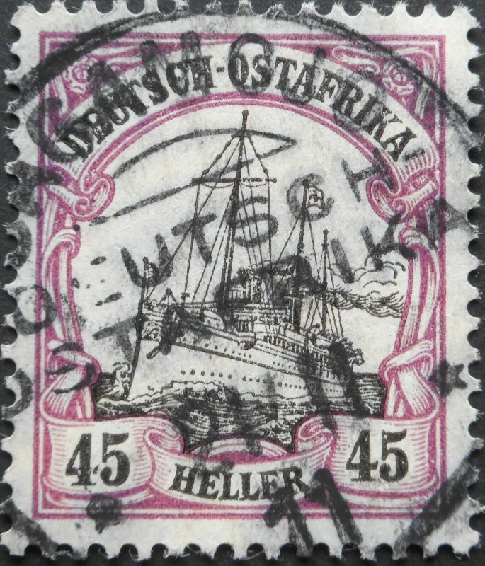 German East Africa 1905 Forty Five Heller with BAGAMOJO postmark