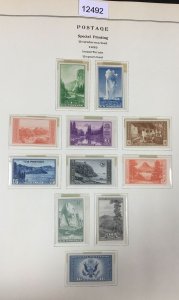 MOMEN: US STAMPS # 756 / 771 1935 UNUSED NO GUM COLLECTION LOT #12492