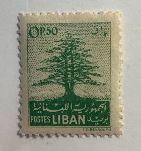 Lebanon 1952 Scott 256 MNH - 0.50pi, Tree, Cedars of Lebanon