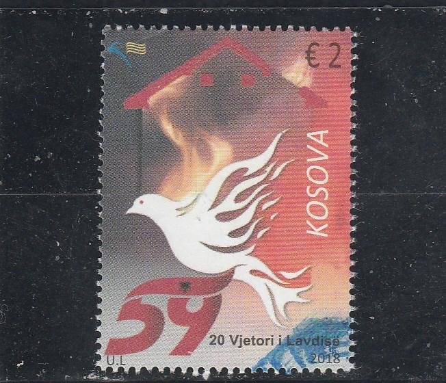 Kosovo  Scott#  368b  Used  (2018 Dove & Burning House)