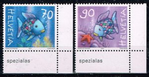 Switzerland 2001,Sc.#1108-9 MNH, Illustration from the Book Rainbow Fish