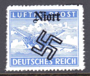 GERMANY MC1a OG NH U/M F/VF LUFTFELDPOST WW2 LOCAL NIORT FELDPOST