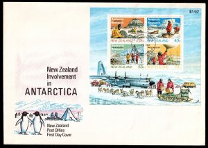 New Zealand 1984 Antarctic Research Miniature Sheet First Day Cover FDC SC 794a