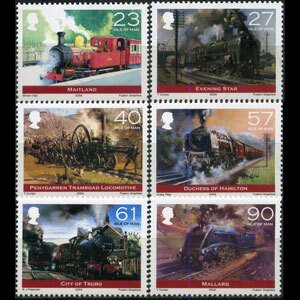 ISLE OF MAN 2004 - Scott# 1022-7 Steam Locos. Set of 6 NH