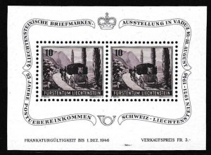 Liechtenstein 194 Post Coach Semi-Postal Scott B18 Zum. W19 Cat. $21. VF/NH/(**)