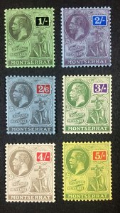 MOMEN: MONTSERRAT SG #78-83 1922-29 MINT OG NH £87++ LOT #68446*