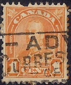Canada #162 1 cent LOGO CANCEL King George Stamp used F-VF