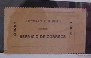 EL SALVADOR OFFICIALLY SEALED UNLISTE Type LIKE  #7 MINT NO GUM