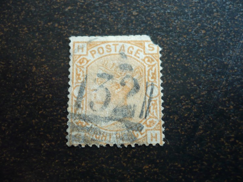 Stamps - Great Britain - Scott# 73 - Used Part Set of 1 Stamp - Damaged Corner