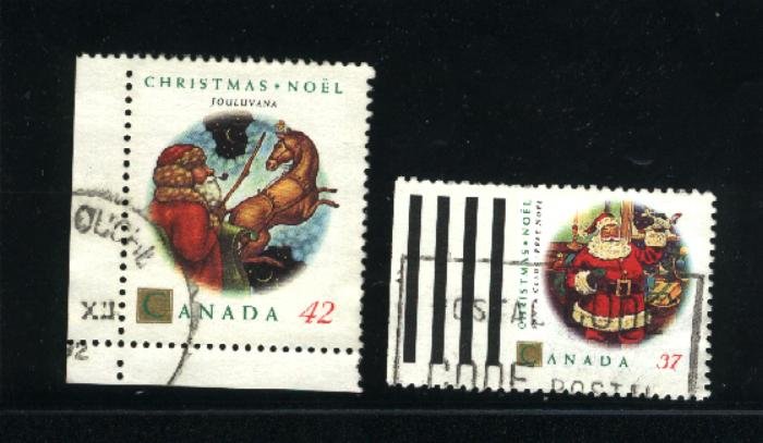 Canada #1452, 1455   -3   used 1992 PD