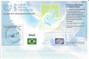 BRAZIL - (IRC) INTERNATIONAL REPLY COUPON (exp. 31.12.2021) (POSTMARKED), MNH