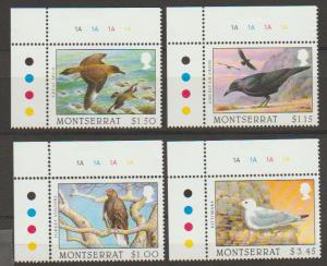Montserrat SG 1029 - 1032 set of 4  MVLH - Birds