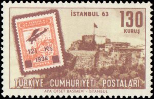 Turkey #1596-1600, Complete Set(5), 1963, Stamp Show, Stamp on Stamp, Never H...