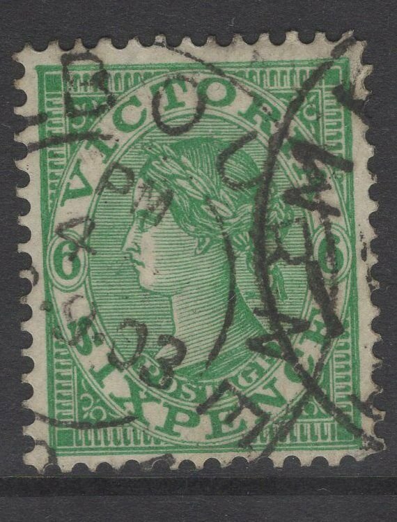 VICTORIA SG392 1901 6d EMERALD USED