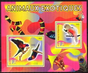 Benin 2014 Birds Parrots Sheet MNH