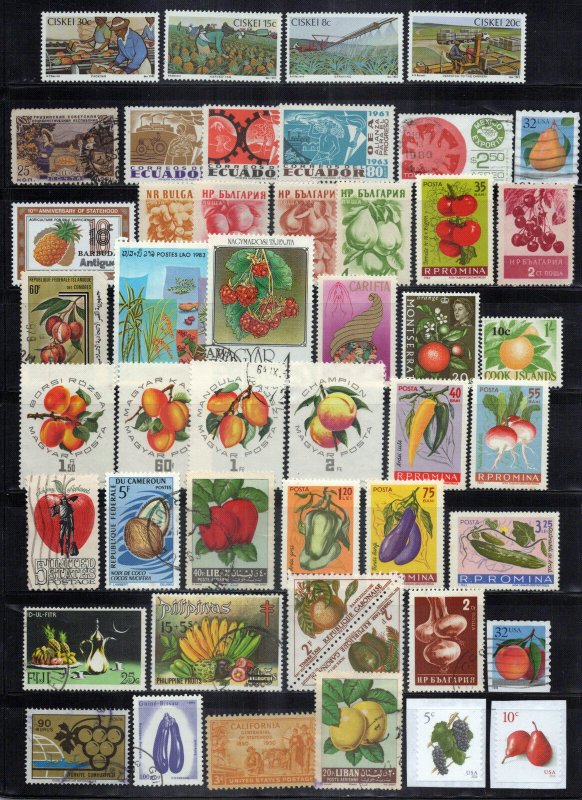Fruit & Vegetables Stamp Collection MNH/Used Food Plants Farming ZAYIX 0524S0016