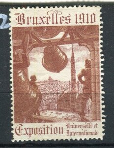 BELGIUM; 1910 early classic Bruxelles Expo issue fine Mint hinged value