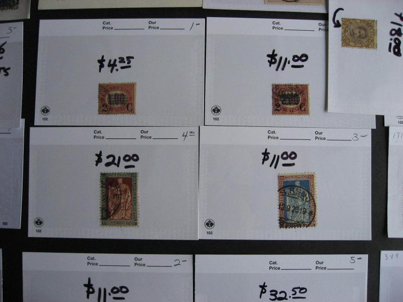 Old WESTERN EUROPE better stamps on sales cards,nice sized group check them out!