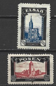 COLLECTION LOT 7502 2 GERMAN POSTER STAMPS
