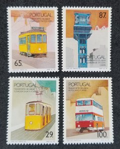 *FREE SHIP Portugal Lisbon Transport 1989 Train Tramcar Railway Bus (stamp) MNH