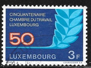 Luxembourg 527: 3f Stylized branch with numeral 50 above, used, F-VF