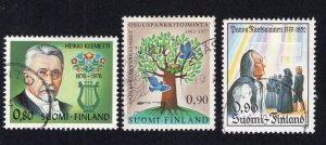 Finland 1976-77 80p Klemetti, 90p Tree, 90p Pietists, Scott 584, 598, 600 used