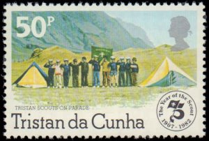 Tristan Da Cunha #314-316, Complete Set(3), 1982, Scouts, Never Hinged