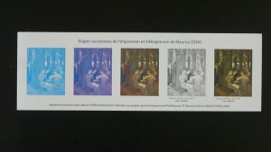 paintings Maurice Denis progressive colour M/S sheetlet France 1993