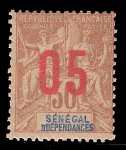 MOMEN: FRENCH COLONIES SENEGAL SC #75a WIDE SPACING MINT OG H LOT #66136