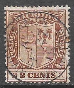 Mauritius 138: 2c Coat of Arms, used, F