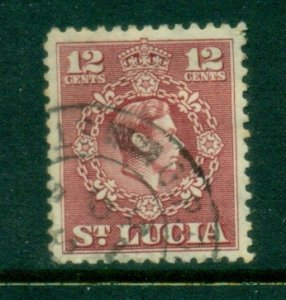 St Lucia 1949 KGVI Portrait 12c FU