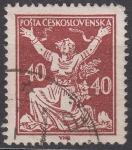 Czechoslovakia Scott #71 1920 Used Type I Perf 14