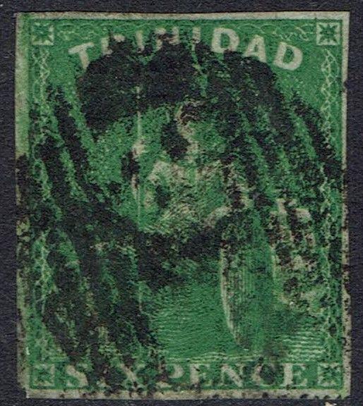 TRINIDAD 1859 BRITANNIA 6D IMPERF USED 