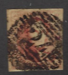 Belgium SC#8 Used F-VF 3 margin SCV$110.00...Great Spot(s)!