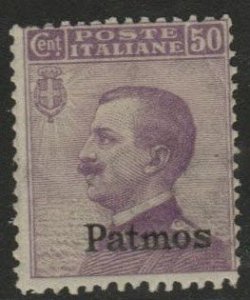 Italy Aegean Island of Patmo, Patmos overprint Scott 8 MH*