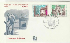 Monaco 1979 Celeb. Centenary of Opera Opera House Slogan FDC Stamp Cover Rf26430