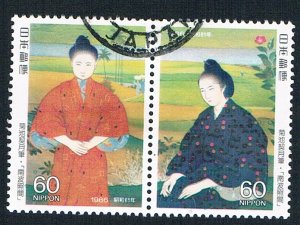 Japan 1670a Used pair Philately week 1 1986 (BP60505)