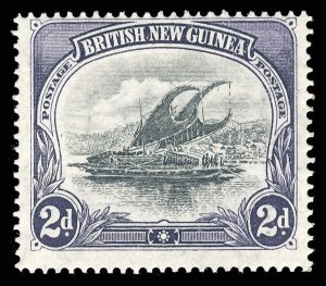 Papua 1901 Lakatoi 2d black & violet MLH. SG 11.