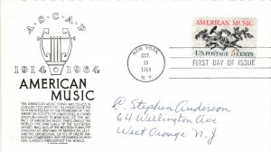 #1252 American Music – Anderson Cachet Addressed to Anderson SCand